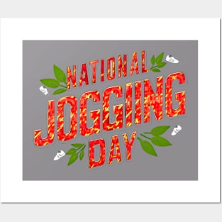 National jogging day Posters and Art
